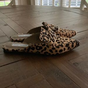 Steve Madden Forte Leopard Print Calf Hair Mule